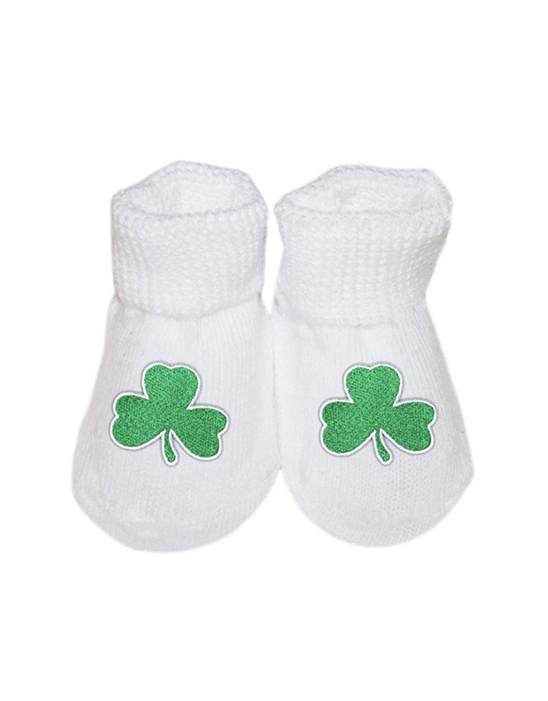 BABY ACCESSORIES NEWBORN BOOTIES with SHAMROCK