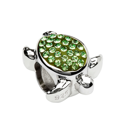 BEADS OCEAN TD BEAD - Sterling Turtle w/ PERIDOT CRYSTALS