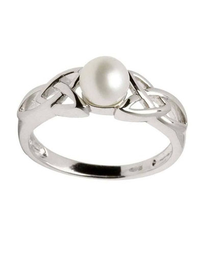 RINGS SHANORE STERLING TRINITY PEARL RING