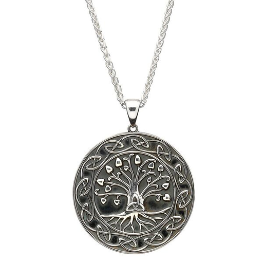 Sterling Silver Lavender Jade Tree of Life Pendant Necklace – Luck Trader