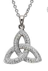 PENDANTS & NECKLACES SHANORE  LRG TWIST TRINITY PENDANT w. CRYSTALS