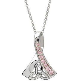 PENDANTS & NECKLACES SHANORE CELTIC RIBBON OF LIFE PENDANT- BREAST CANCER