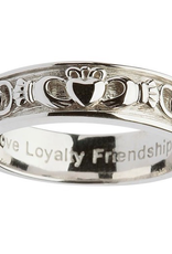 RINGS SHANORE LADIES STERLING CLADDAGH WEDDING RING