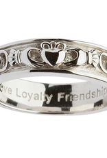 RINGS SHANORE GENTS STERLING CLADDAGH WEDDING RING
