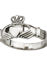 RINGS CLEARANCE - SOLVAR LADIES STAINLESS CLADDAGH - FINAL SALE