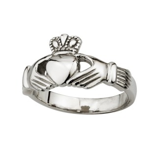 RINGS CLEARANCE - SOLVAR LADIES STAINLESS CLADDAGH - FINAL SALE