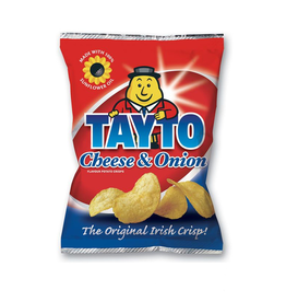 CRISPS / CHIPS TAYTO - SMALL BAG - CHEESE & ONION (37g)