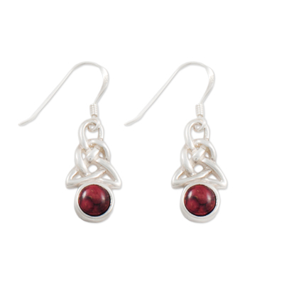 EARRINGS HEATHERGEM CELTIC DROP STERLING EARRINGS