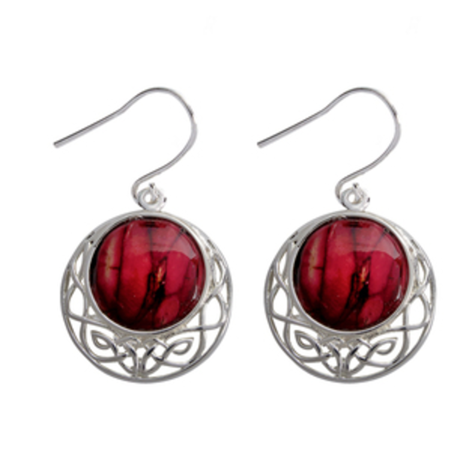 EARRINGS HEATHERGEM CORMAG CELTIC PLATED EARRINGS