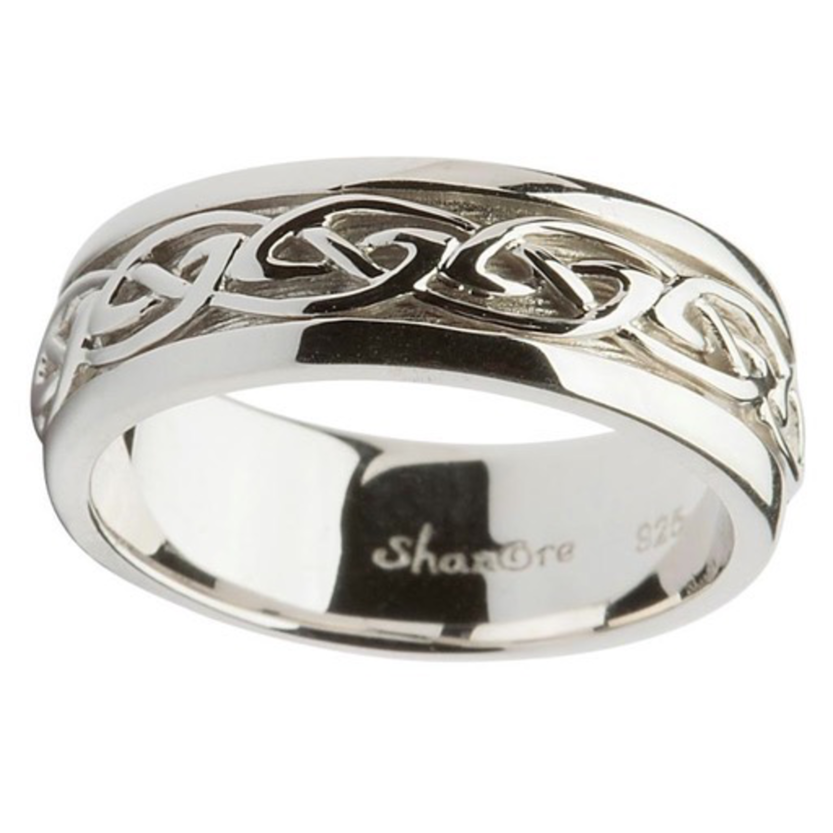 RINGS SHANORE GENTS STERLING CELTIC KNOT WEDDING RING