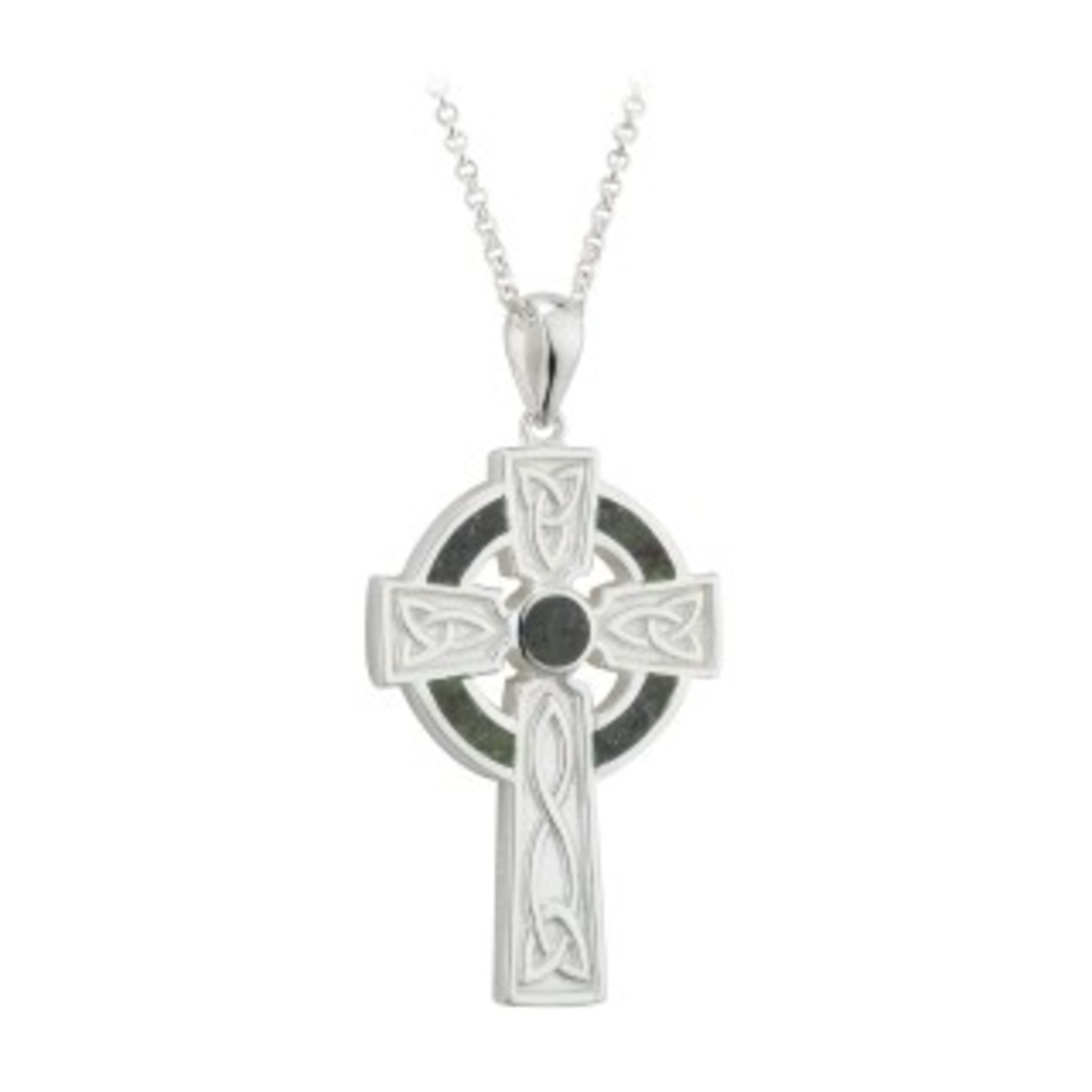 CROSSES SOLVAR STERLING & CONNEMARA TRADITIONAL CELCTIC CROSS