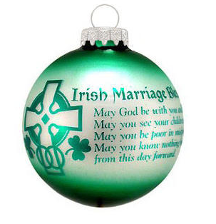 ORNAMENTS IRISH MARRIAGE BLESSING ORNAMENT