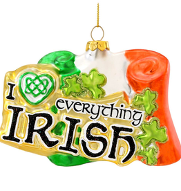 ORNAMENTS "I HEART EVERYTHING IRISH" FLAG ORNAMENT