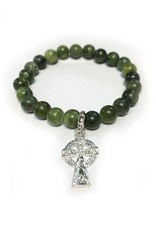 BRACELETS & BANGLES CONNEMARA BEAD STRETCH BRACELET - Celtic Cross