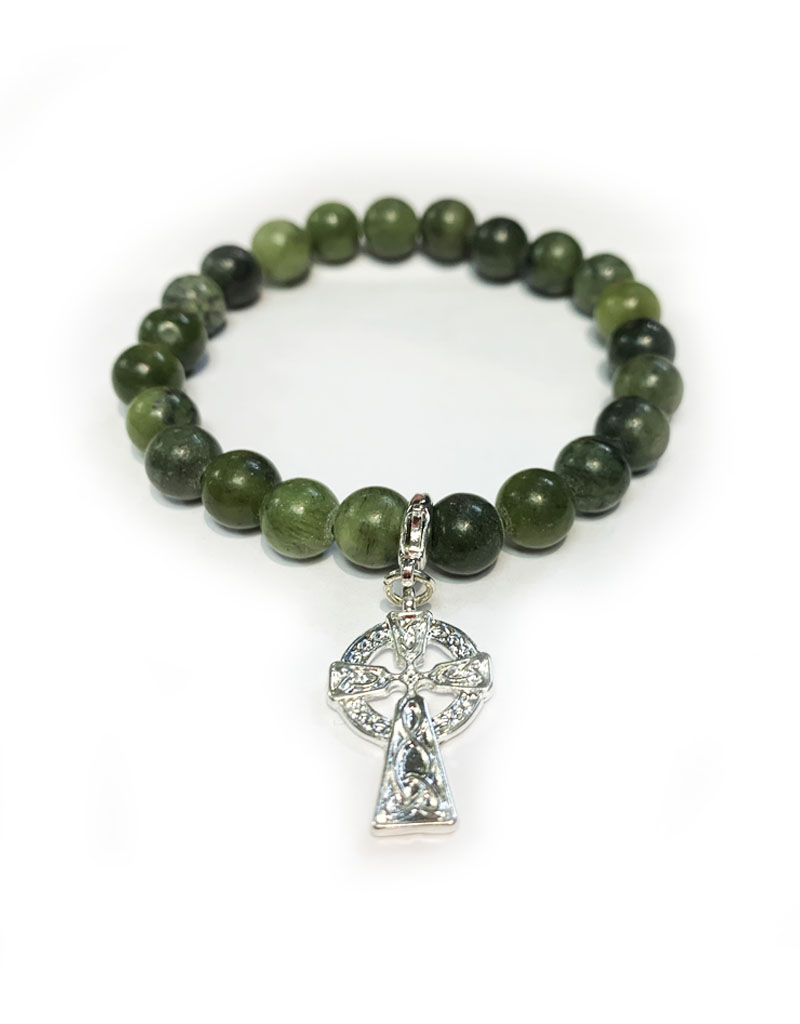 BRACELETS & BANGLES CONNEMARA BEAD STRETCH BRACELET - Celtic Cross