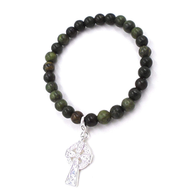 BRACELETS & BANGLES CONNEMARA BEAD STRETCH BRACELET - Celtic Cross