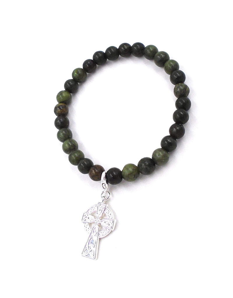 BRACELETS & BANGLES CONNEMARA BEAD STRETCH BRACELET - Celtic Cross