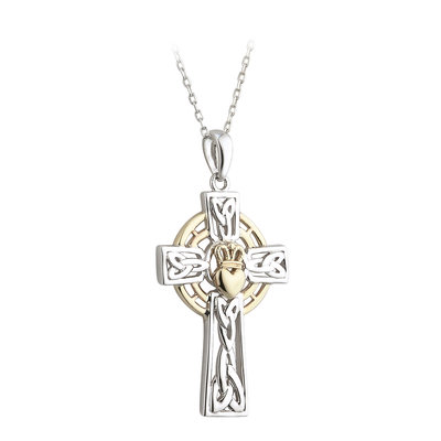 Celtic Cross Pendant Celtic Necklace - Amethyst Silver Celtic Cross –  SilverfireUK