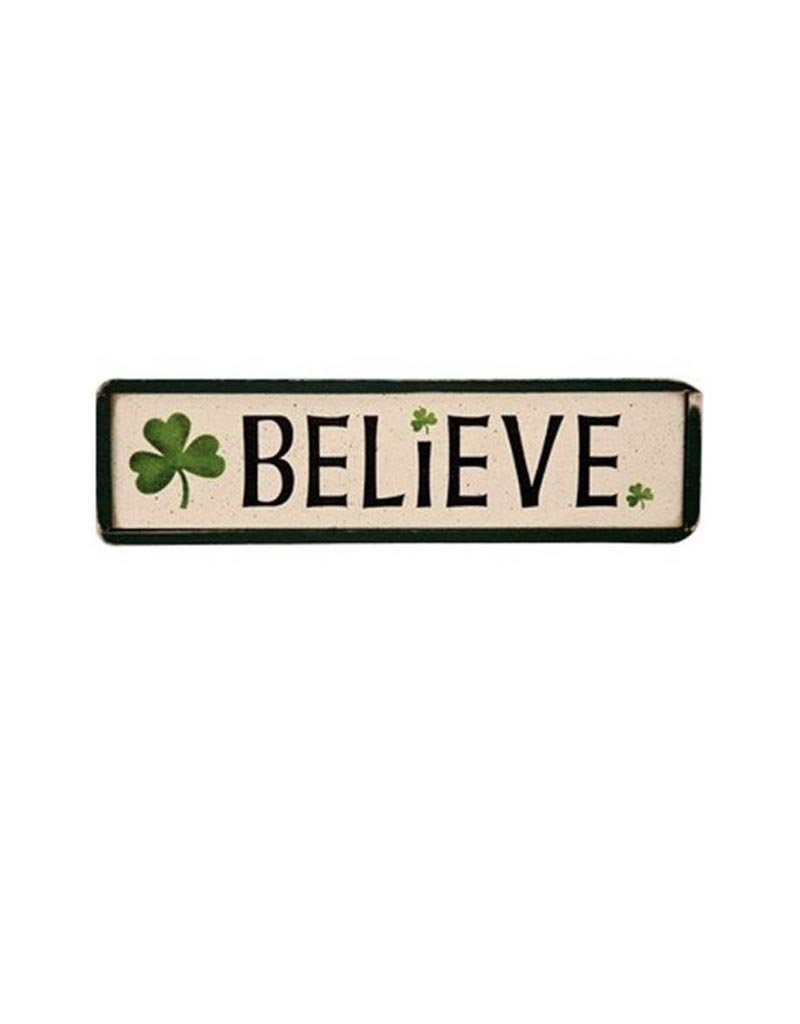 PLAQUES, SIGNS & POSTERS "BELIEVE" IRISH WOOD SIGN