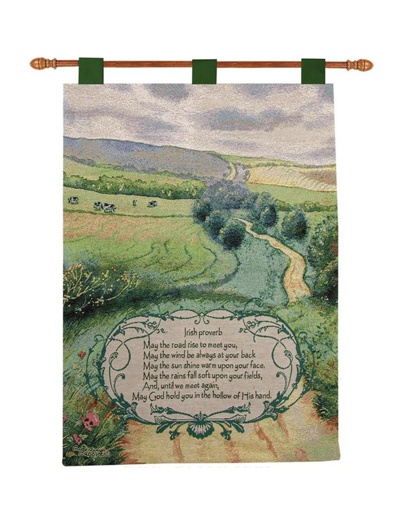 TAPESTRIES, THROWS, ETC. “IRISH PROVERB” BLESSING WALL TAPESTRY
