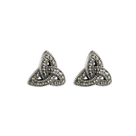 EARRINGS SOLVAR STERLING & MARCASITE TRINITY EARRINGS