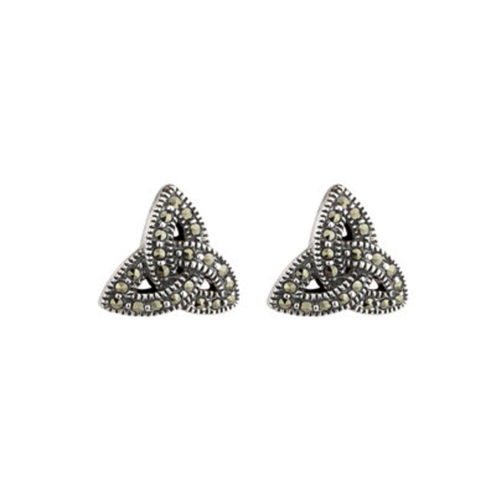 EARRINGS SOLVAR STERLING & MARCASITE TRINITY EARRINGS