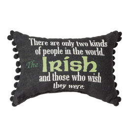 TAPESTRIES, THROWS, ETC. “TWO KINDS OF PEOPLE…” IRISH DECORATIVE PILLOW
