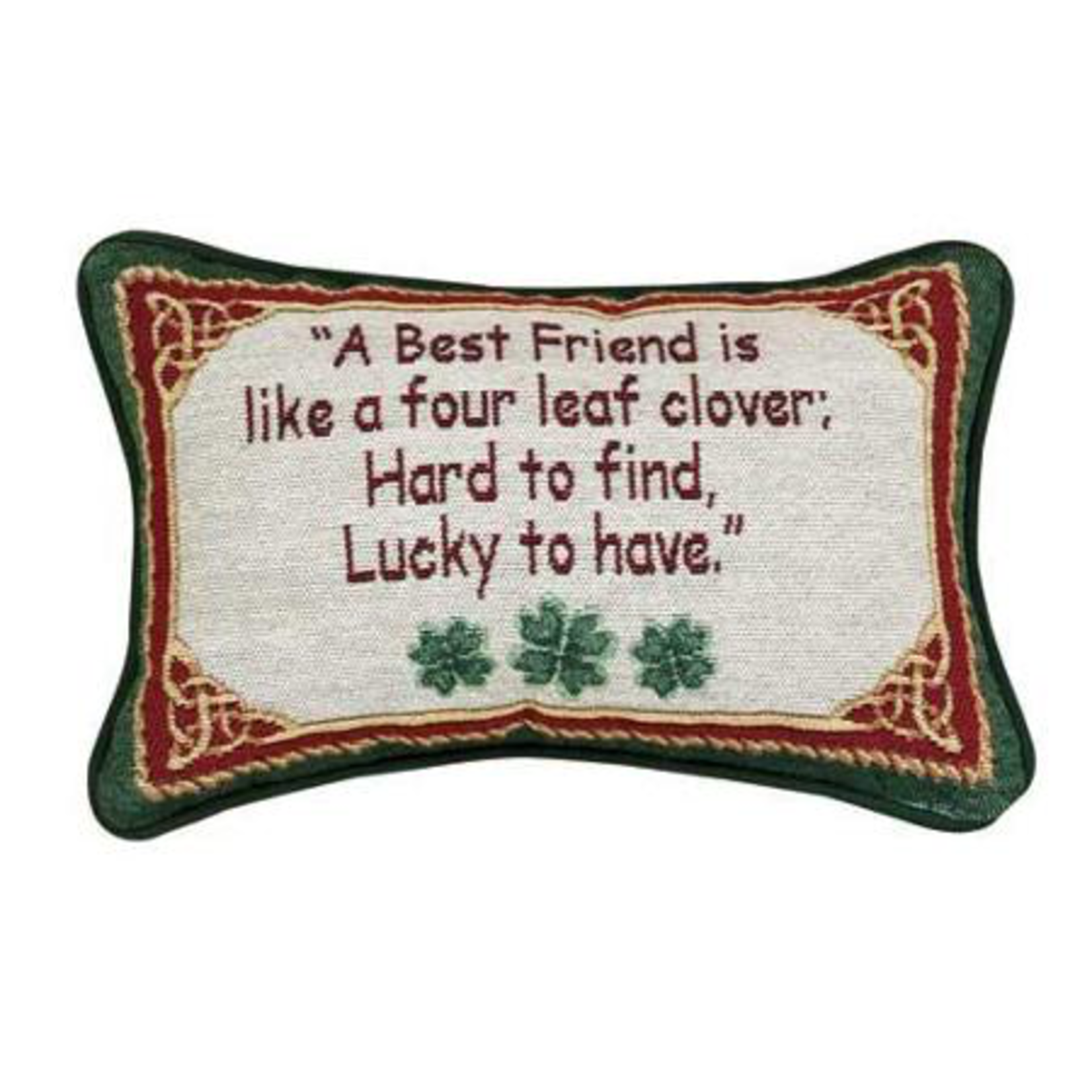 TAPESTRIES, THROWS, ETC. "FRIEND CLOVER" DECORATIVE PILLOW