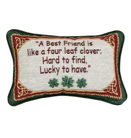 TAPESTRIES, THROWS, ETC. "FRIEND CLOVER" DECORATIVE PILLOW