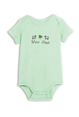 BABY CLOTHES "WEE ONE" MINT ONESIE