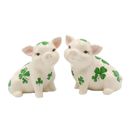 KITCHEN & ACCESSORIES SHAMROCK PIGGIES SALT & PEPPER SET