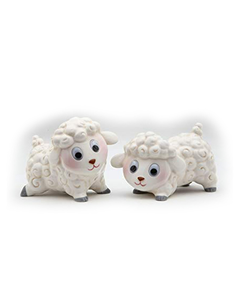 KITCHEN & ACCESSORIES CLEARANCE - GOOGLEY-EYED SHEEP SALT & PEPPER SET - FINAL SALE