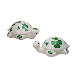 KITCHEN & ACCESSORIES SHAMROCK TURTLE SALT & PEPPER SET