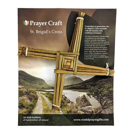 RELIGIOUS REED ORIGINAL CARDED ST. BRIGID CROSS - 9.5”