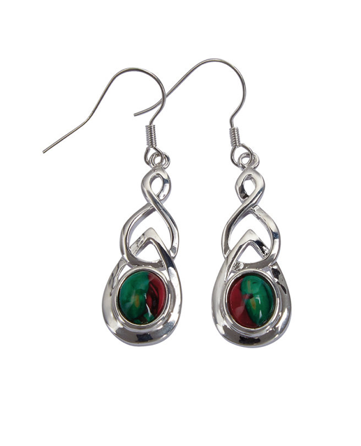 EARRINGS HEATHERGEM DANGLE CELTIC PLATE EARRINGS