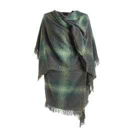 CAPES & RUANAS CELTIC RUANA - Moss Green Check