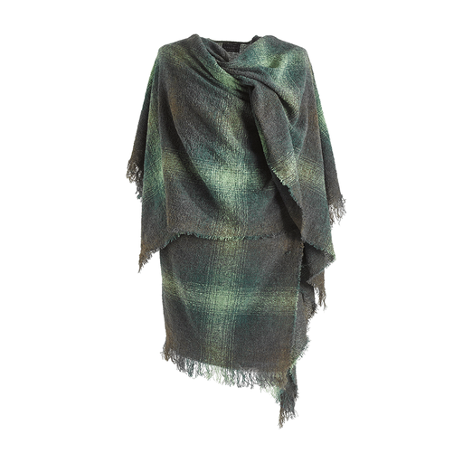 CAPES & RUANAS CELTIC RUANA - Moss Green Check