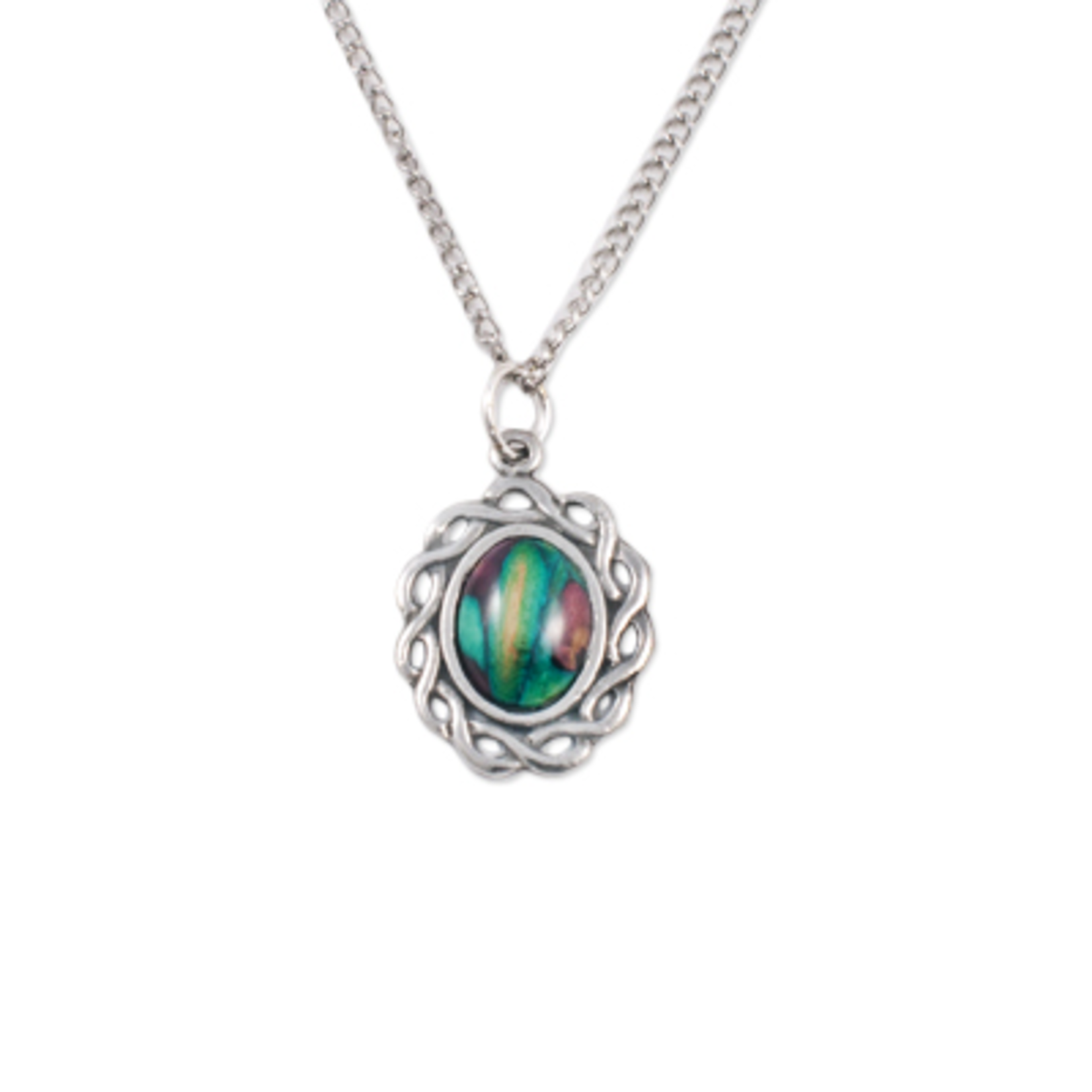 PENDANTS & NECKLACES HEATHERGEM OVAL CELTIC PEWTER PENDANT