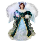 ANGELS FIBER OPTIC LED FEATHER ANGEL TREE TOPPER