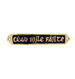 DECOR "CEAD MILE FAILTE" BRASS/BLACK PLAQUE