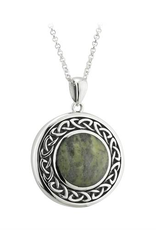 PENDANTS & NECKLACES SOLVAR STERLING & CONNEMARA CELTIC ROUND PENDANT