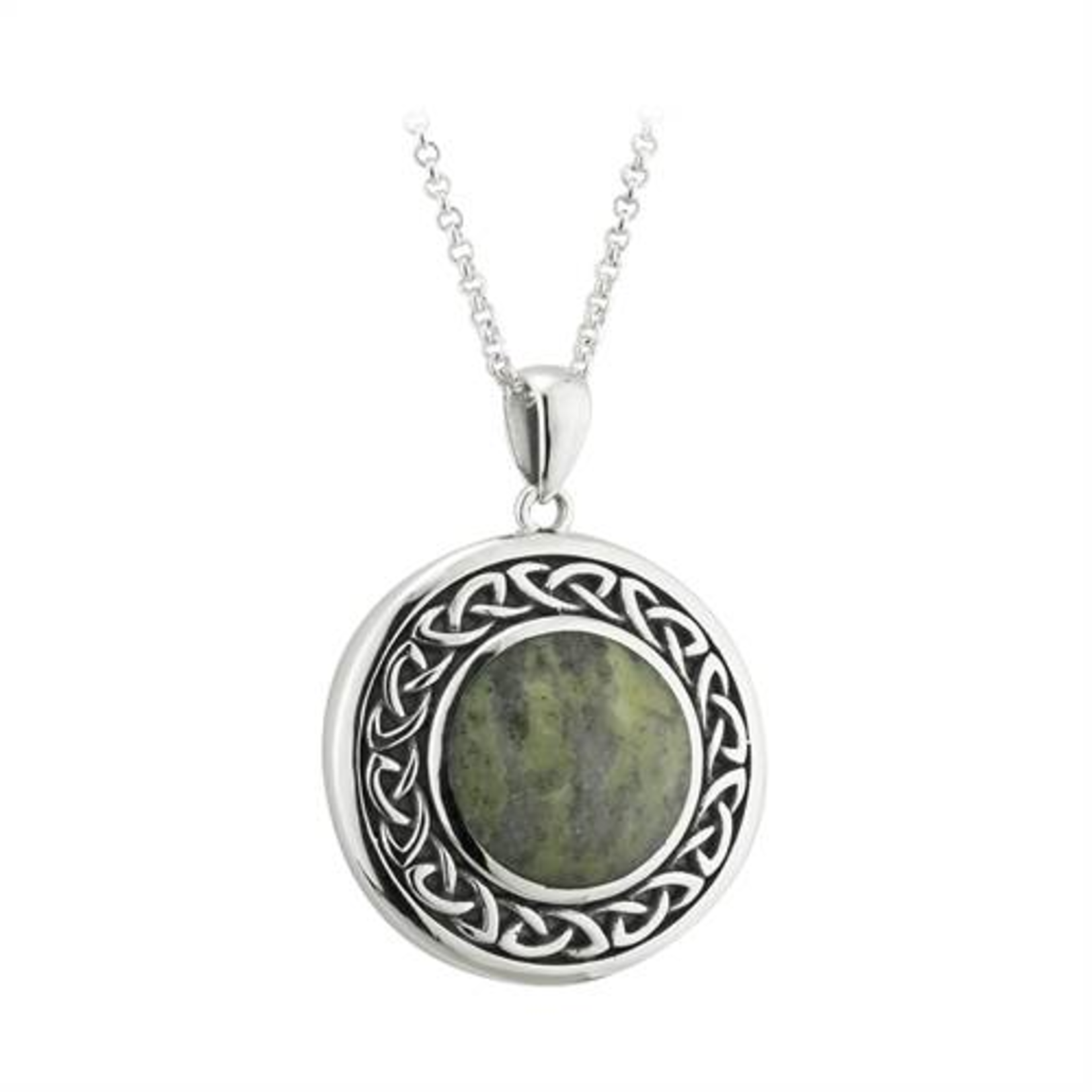 PENDANTS & NECKLACES SOLVAR STERLING & CONNEMARA CELTIC ROUND PENDANT