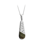 PENDANTS & NECKLACES SOLVAR STERLING TRINITY TEARDROP PENDANT with CONNEMARA