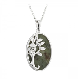 PENDANTS & NECKLACES SOLVAR STERLING & CONNEMARA OVAL TREE OF LIFE PENDANT