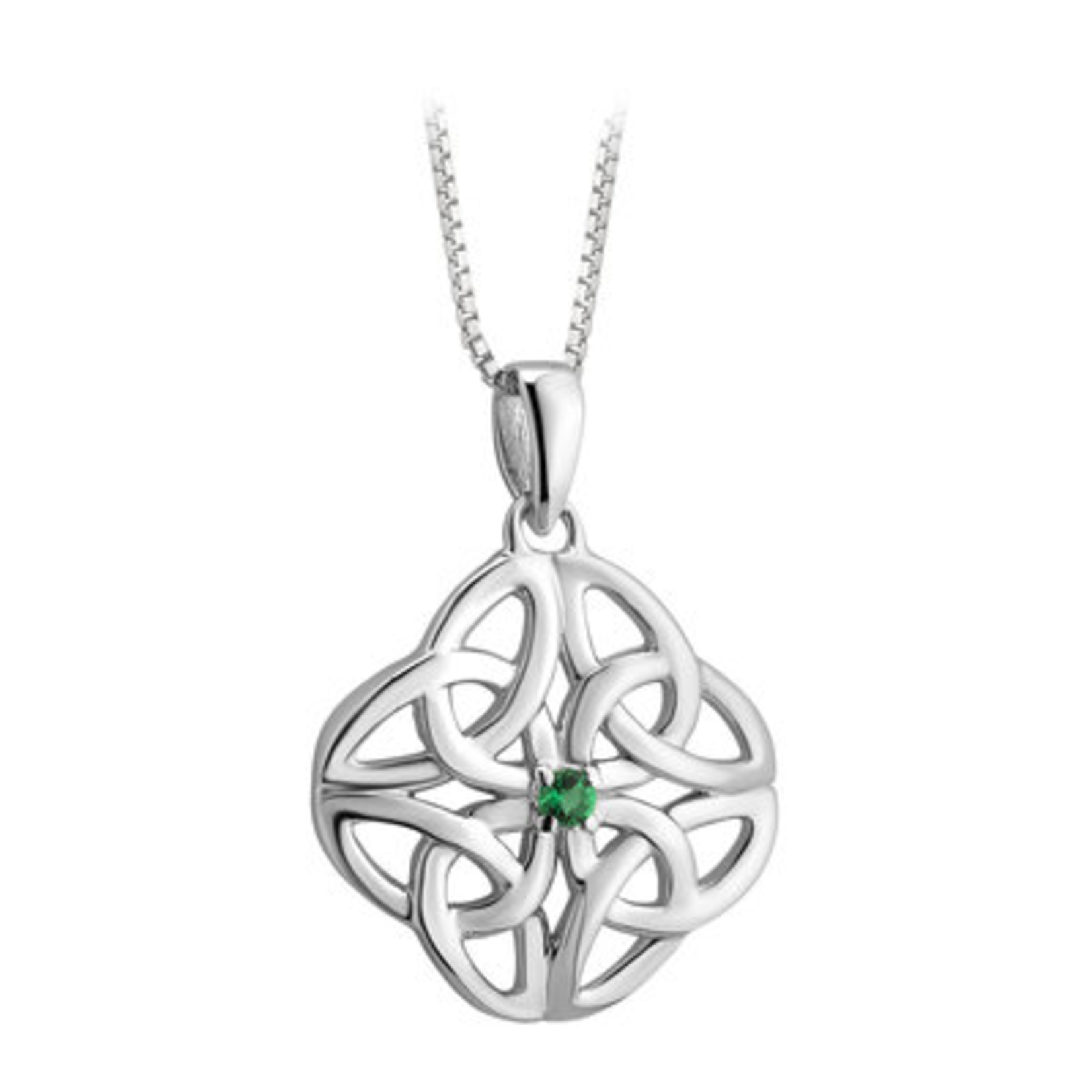 PENDANTS & NECKLACES ACARA SILVER FOUR TRINITY PENDANT with STONE