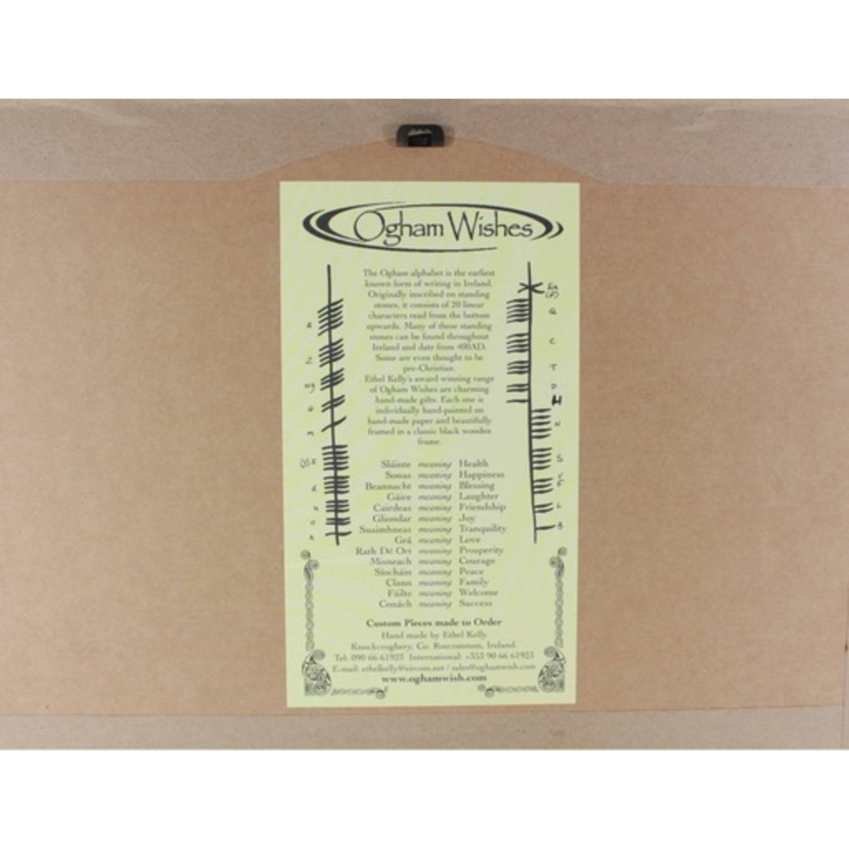 PLAQUES & GIFTS OGHAM WISHES FRAMED ART - Laughter