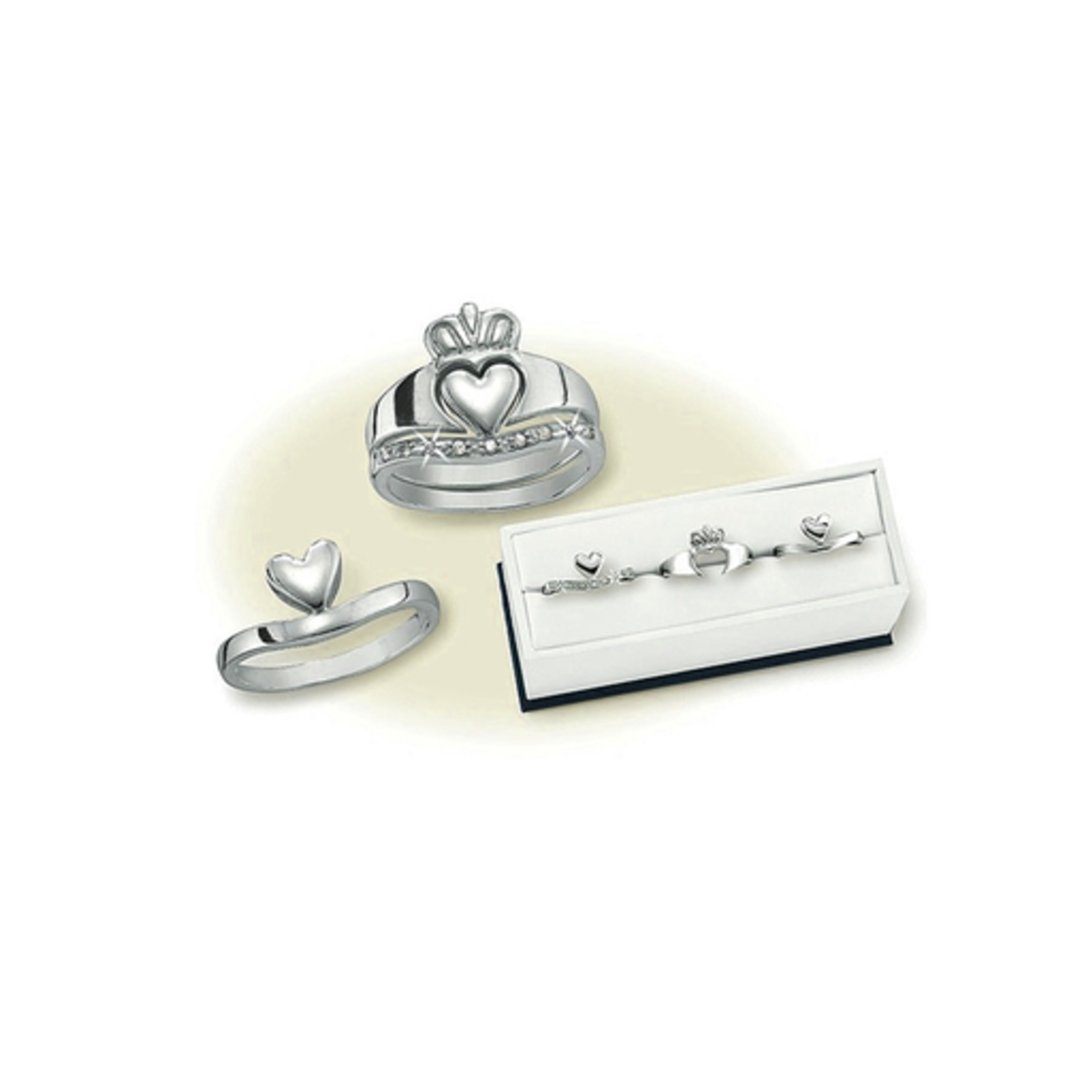 RINGS AMETHYST DUBLIN - STERLING DAY & NIGHT CLADDAGH