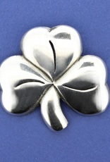 PINS & BROACHES WOODS - PEWTER BROOCH - SHAMROCK