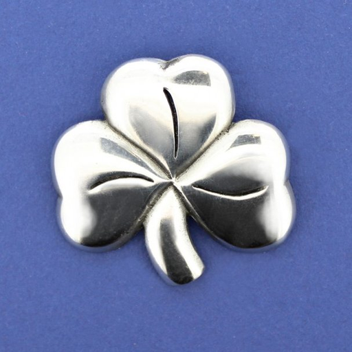 PINS & BROACHES WOODS - PEWTER BROOCH - SHAMROCK