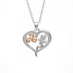 PENDANTS & NECKLACES WOODS - FAIRY TRISKAL HEART PENDANT